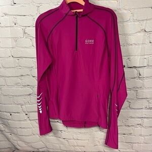 gore bike wear 1/4 zip pullover pink‎ size large